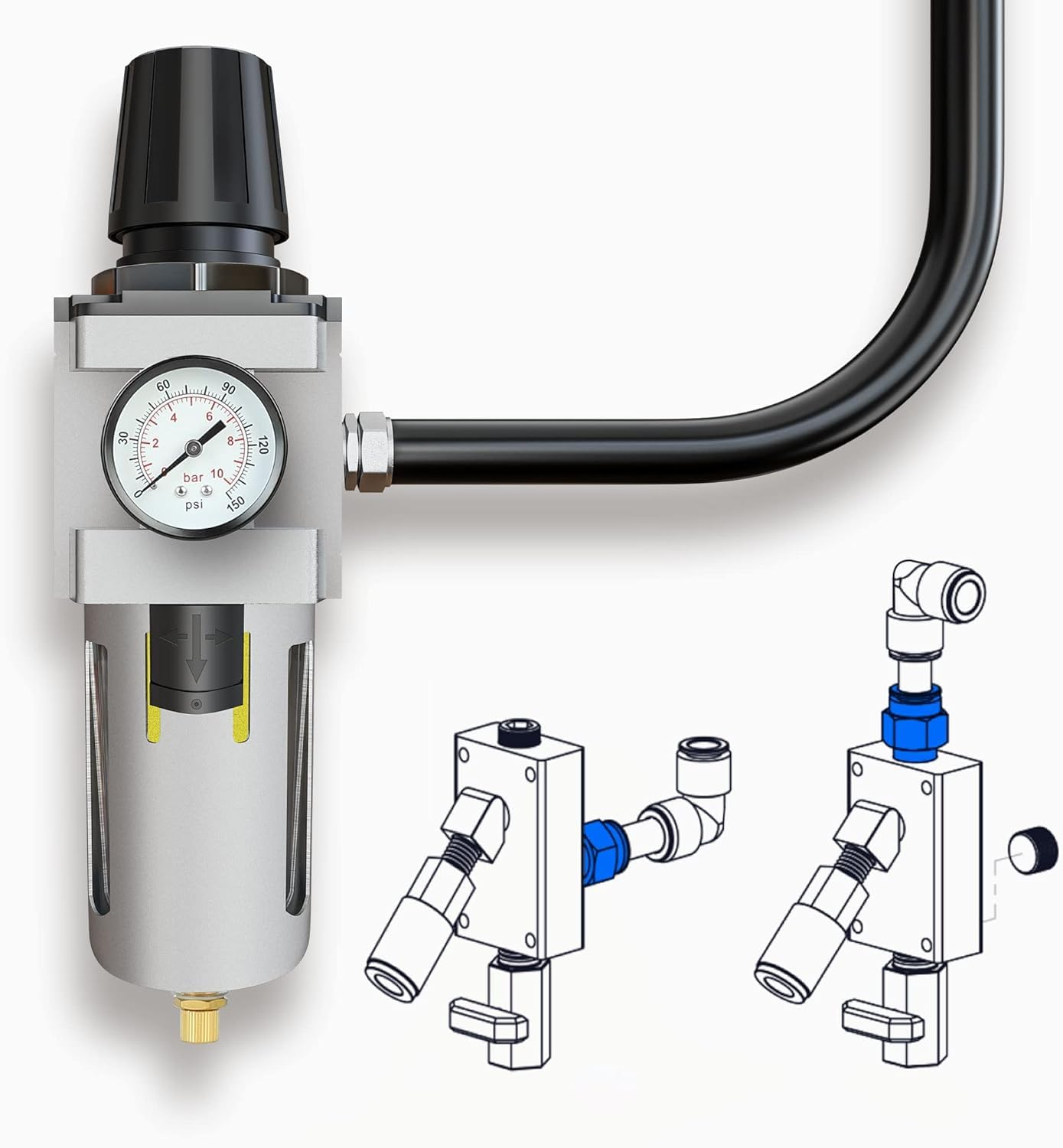 ANCIMOON 200psi capacity hints at reliable pneumatic performance.