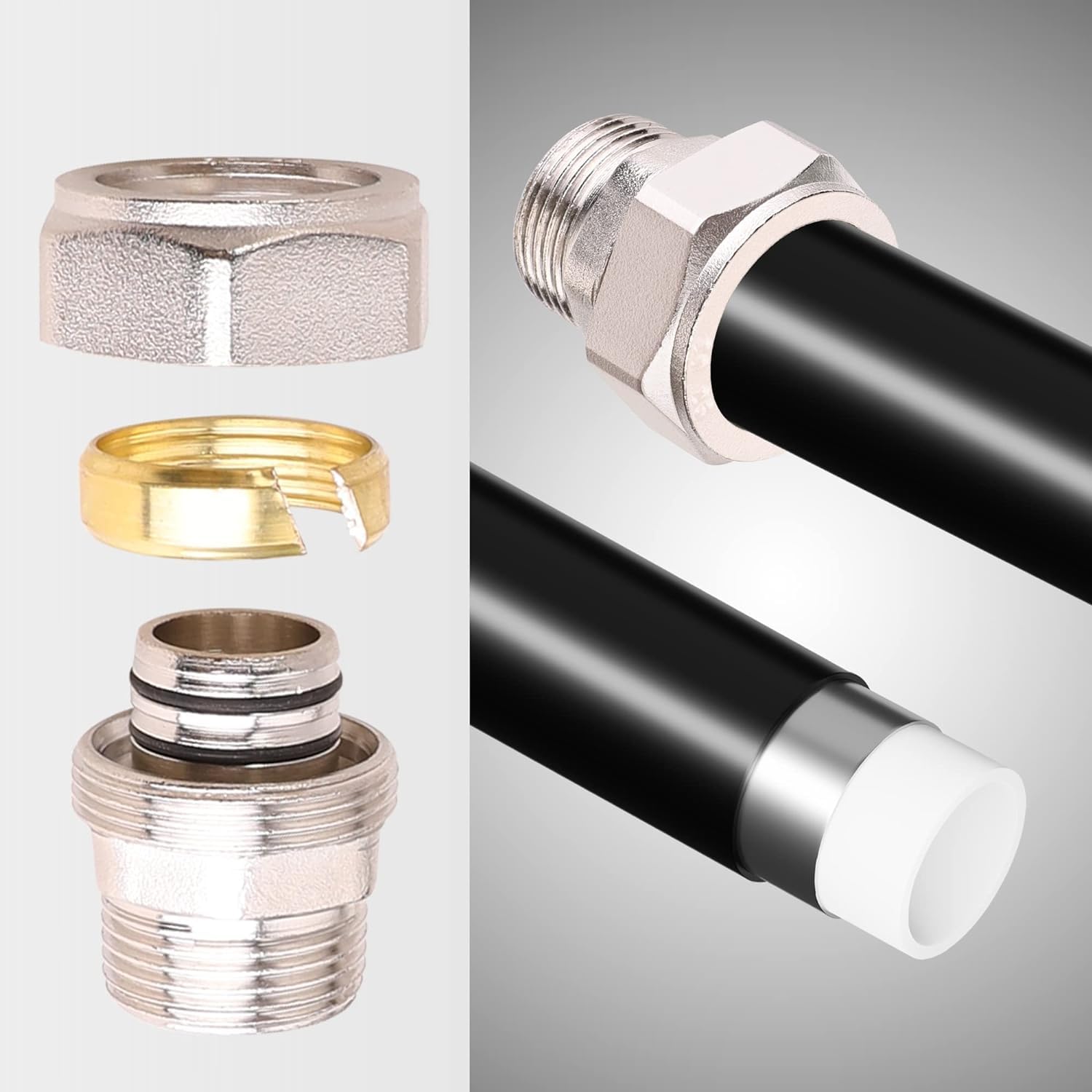 ANCIMOON 34-inch air pipe install guide shows simple setup.