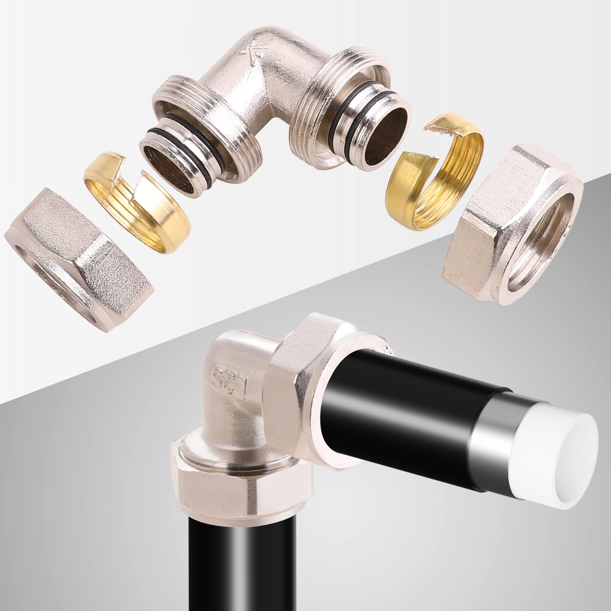 ANCIMOON air-piping elbow installation focuses on quick, glue-free setup.