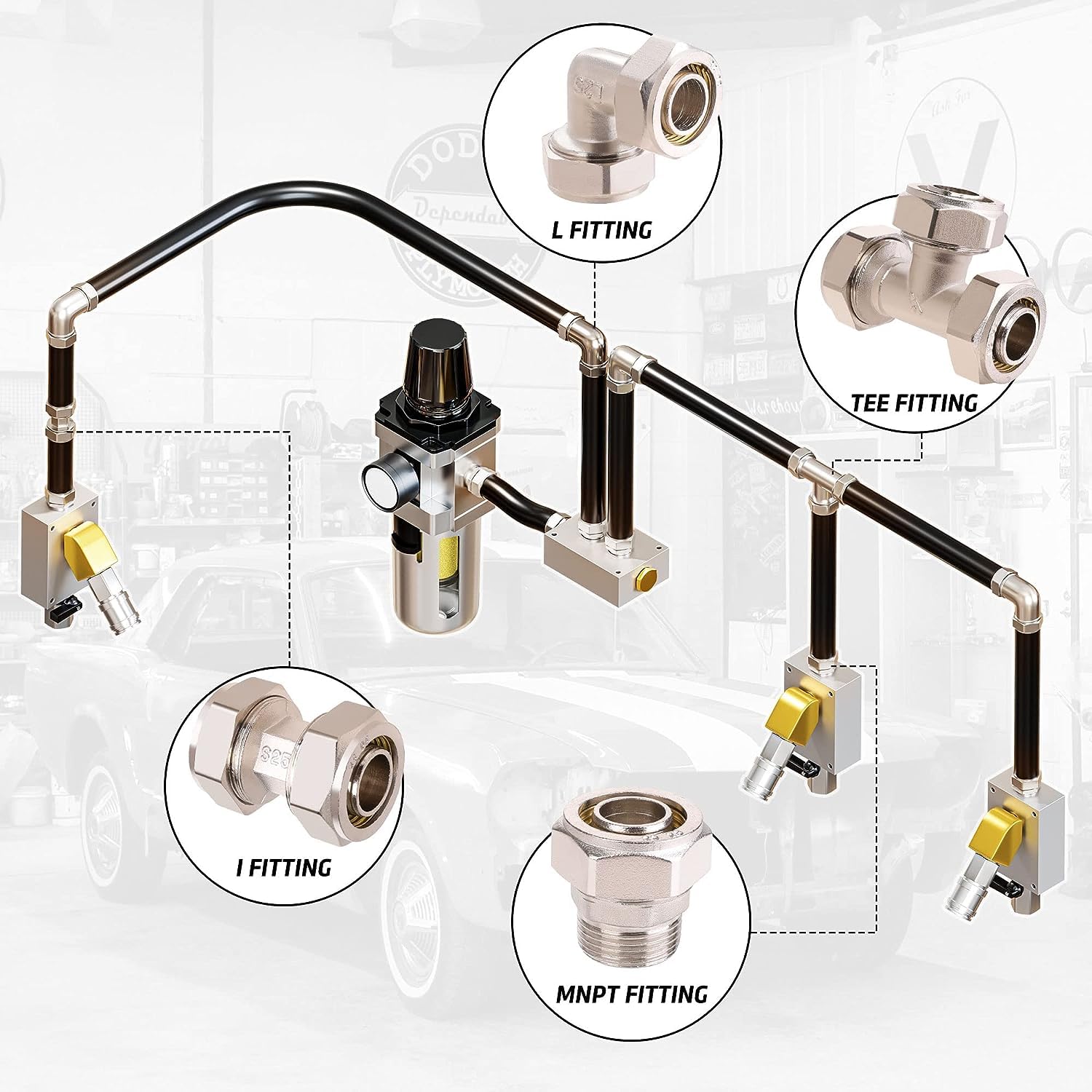 ANCIMOON double O-ring compression demonstrates leak-free connections and easy maintenance.