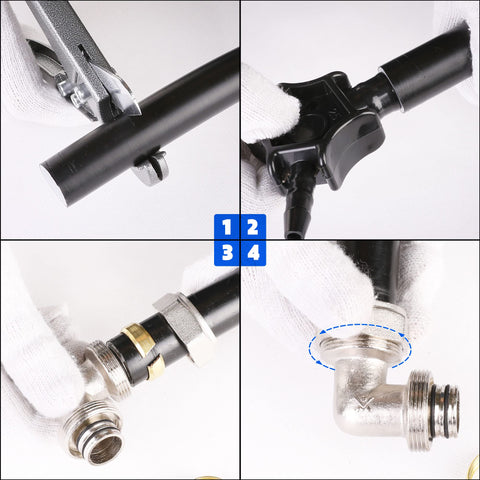 ANCIMOON durable double O-ring seal elbow for leak-free connections.