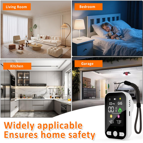 Ancipure 4-in-1 detector LCD screen with environmental data