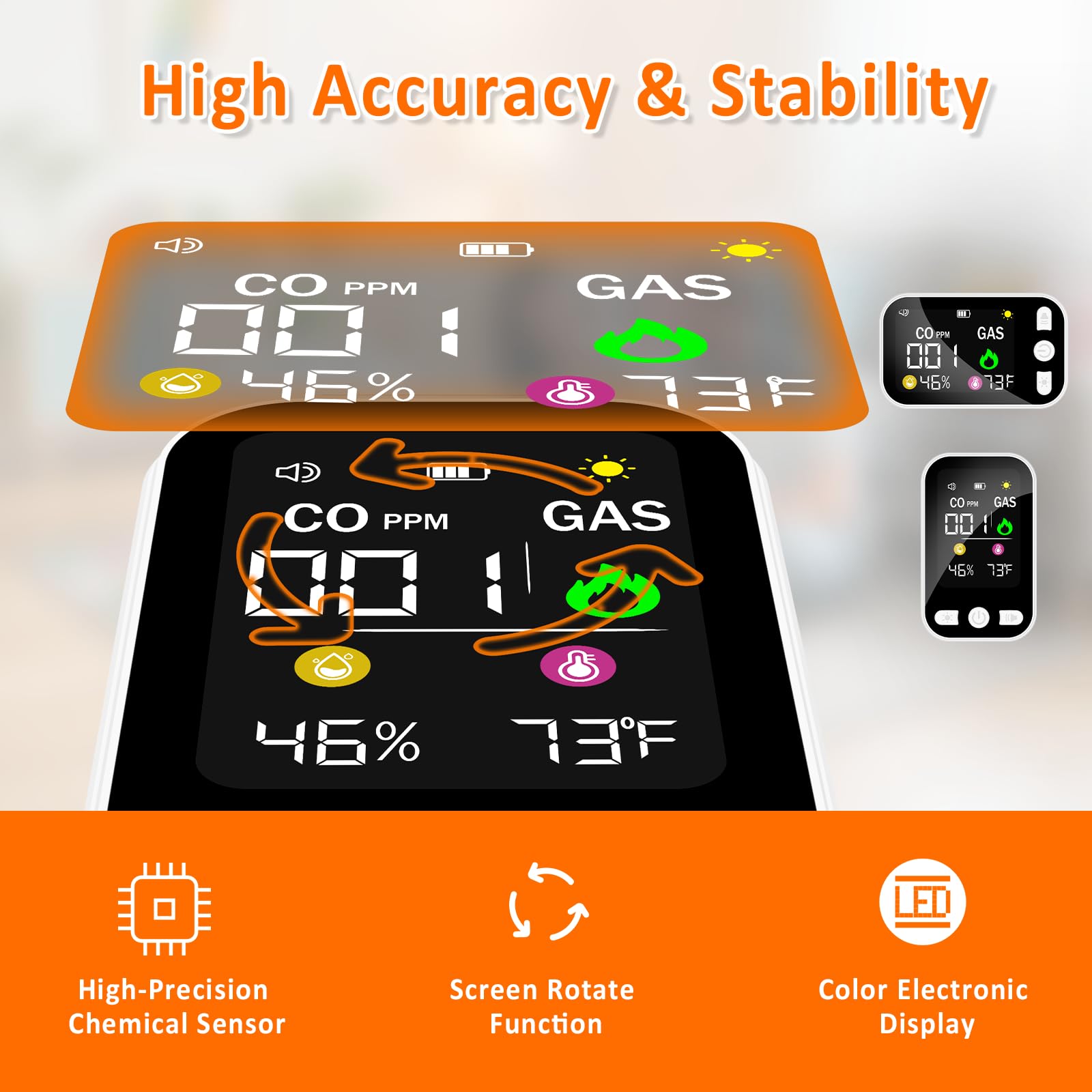 Ancipure 4-in-1 detector portable with lanyard for travel