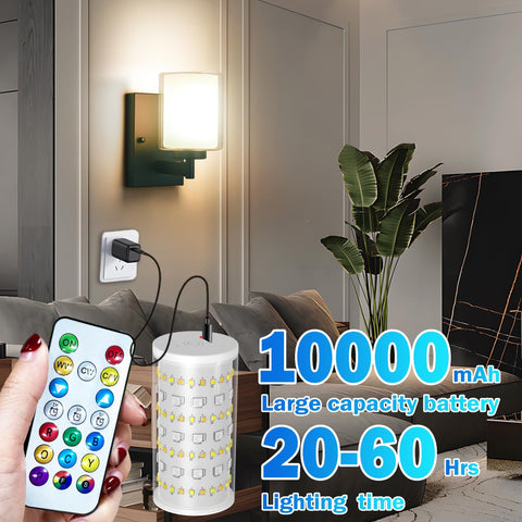 andachetg dimmable rgb wall sconce with seven colors for mood lighting