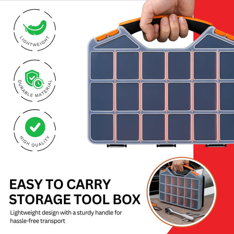 Andalus Brands portable organizer with a handle for workspace on the go.