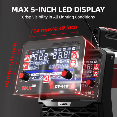 Andeli automatic MIG memory saves settings for repeatable results.