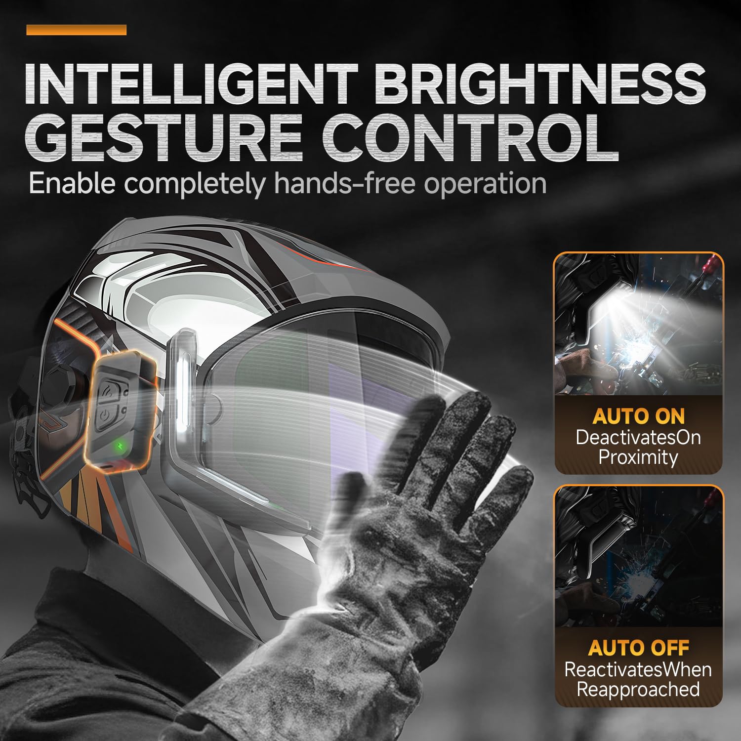 ANDELI helmet with 6 arc sensors automatically shades for safety.