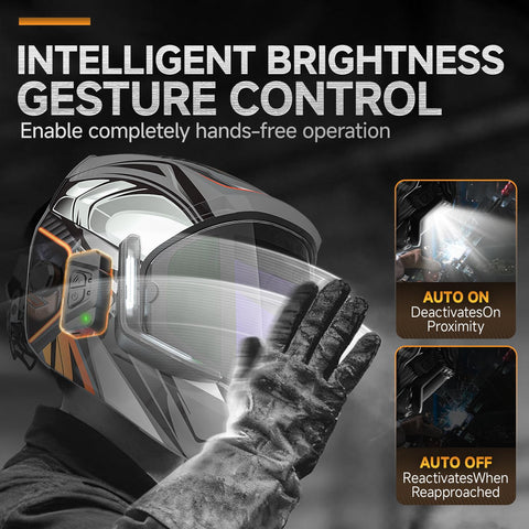 ANDELI helmet with 6 arc sensors automatically shades for safety.