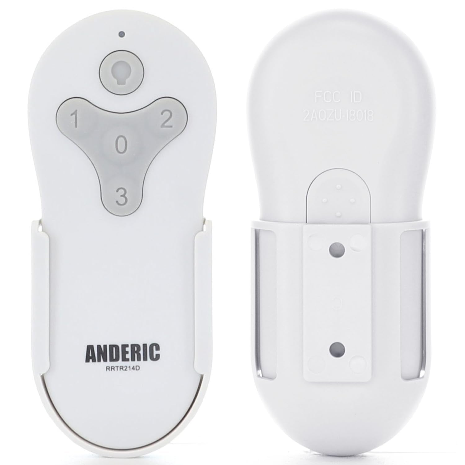 Anderic RRTR214D remote front view for reliable fan and light control