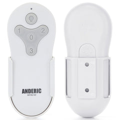 Anderic RRTR214D remote front view for reliable fan and light control
