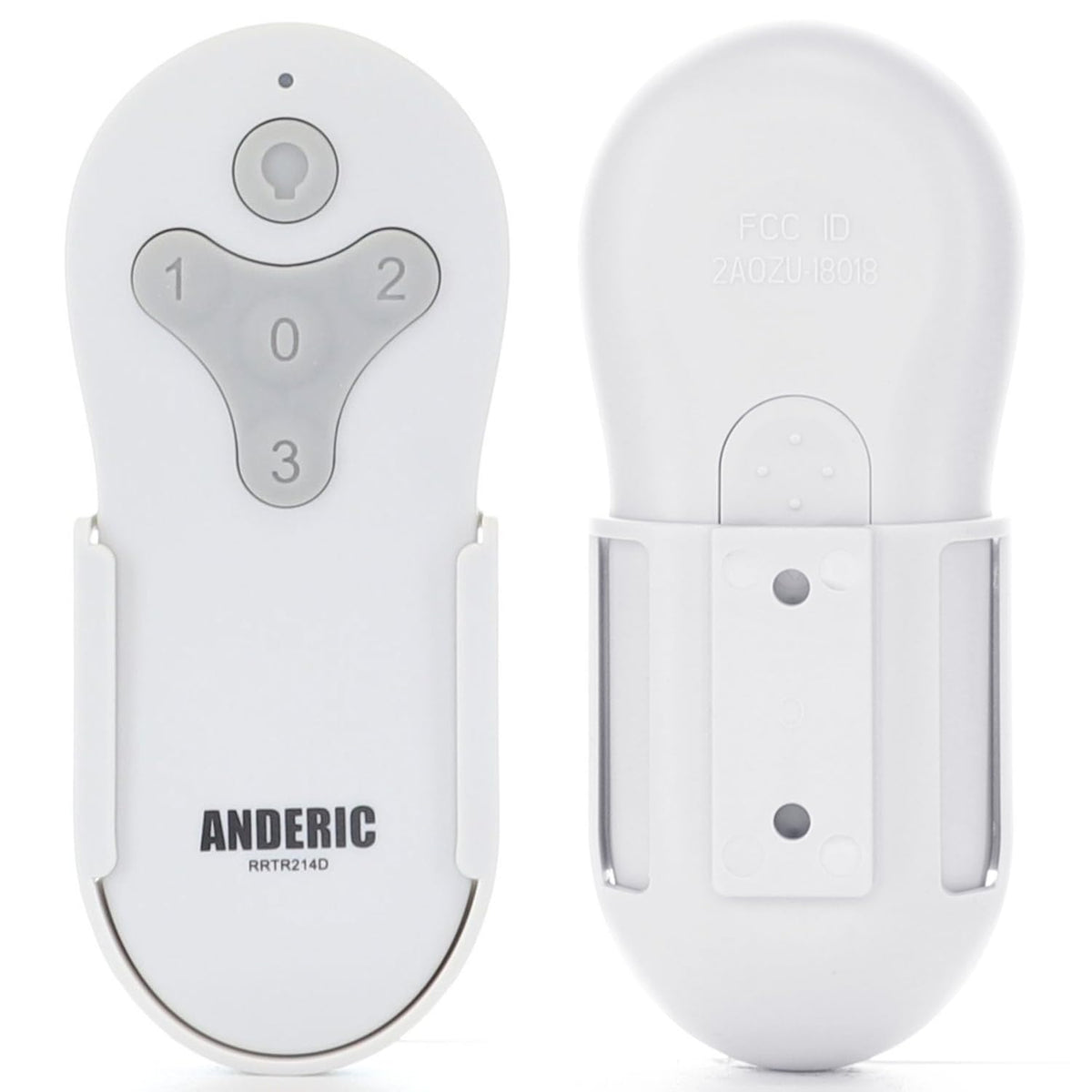 Anderic RRTR214D remote front view for reliable fan and light control