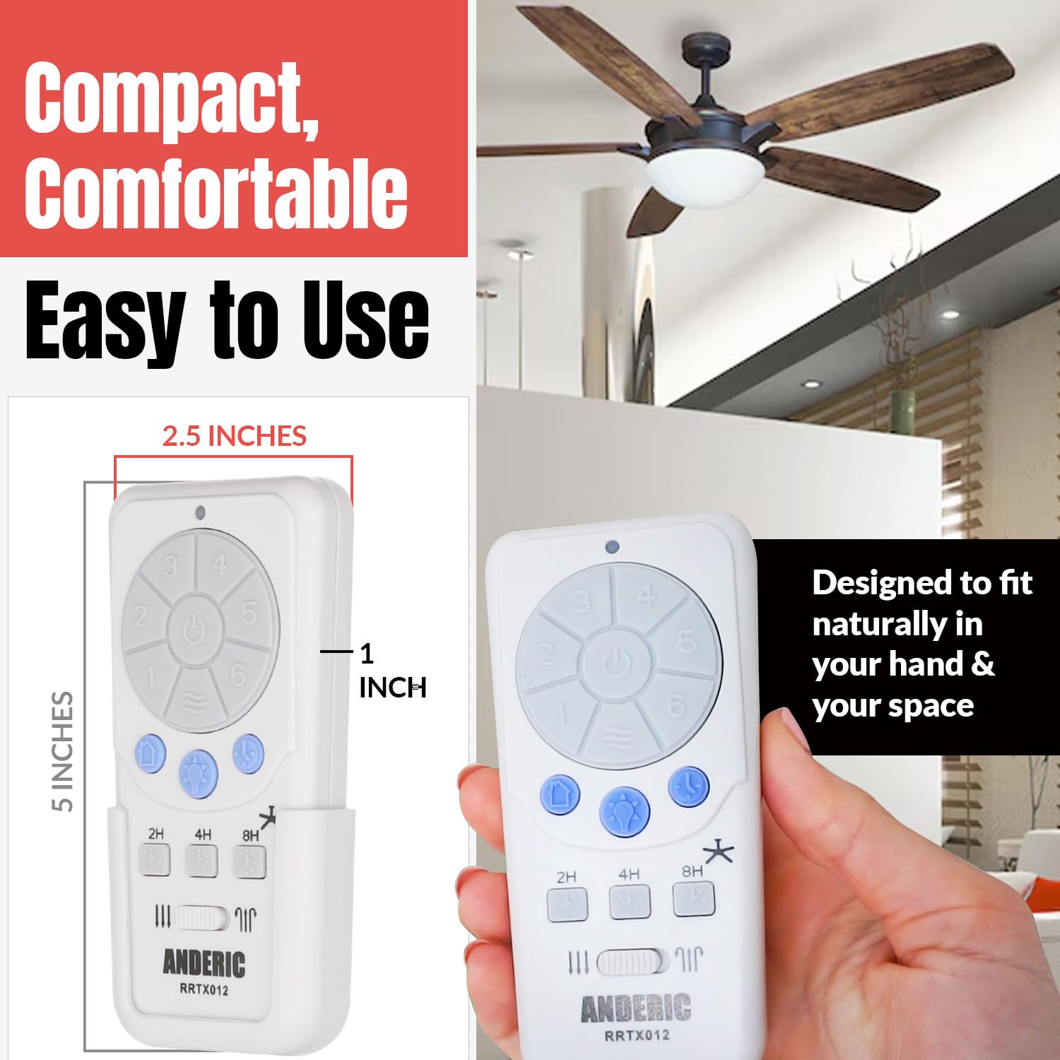 Anderic RRTX012 six-speed control supports customizable airflow