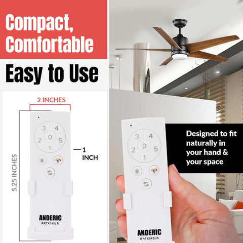 Anderic RRTX045-LR remote fan direction toggle for seasonal airflow