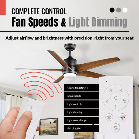 Anderic RRTX045-LR remote light color change capability in use