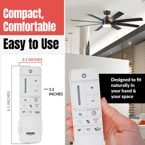 Anderic UC7225T remote breeze mode for natural airflow feel