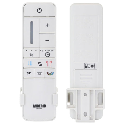 Anderic UC7225T remote front view enabling precise fan and light control