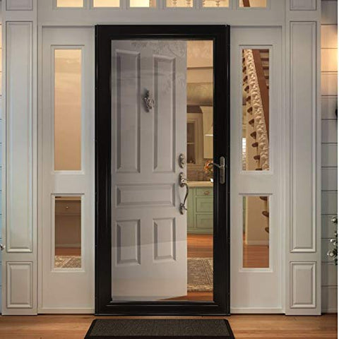 Andersen storm door brass finish handle (outside): durable tarnishguard protection and secure latch.