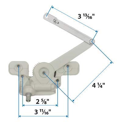 Andersen E-Z Split Arm Operator universal handedness supports left or right window frames.