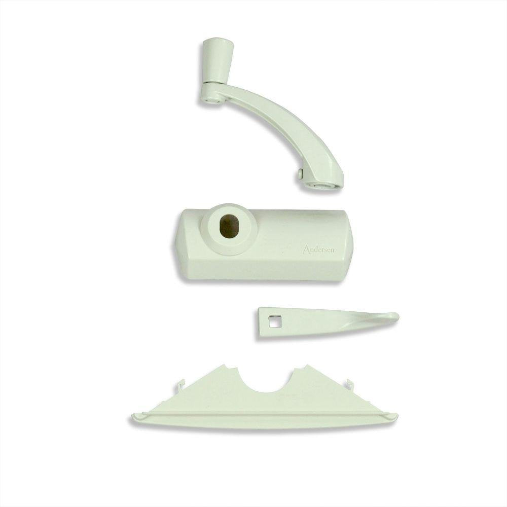 Andersen hardware pack lock bezel and handle for secure, easy operation on EZ casement windows.