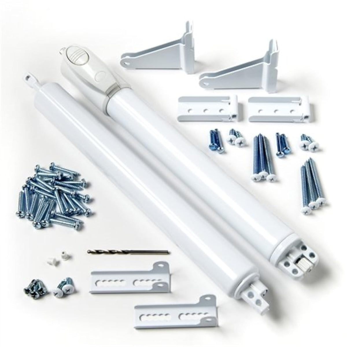 Andersen storm door closer kit in white with top and bottom closers for smooth operation