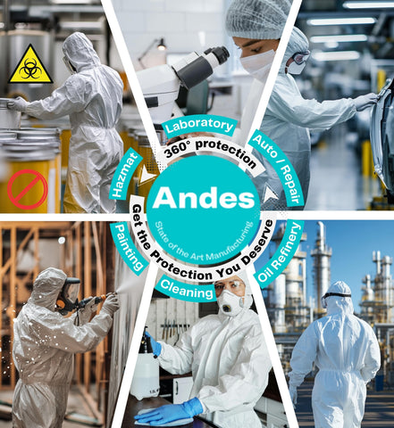 Andes Safety heavy-duty paint spray use for light liquids and dusts.