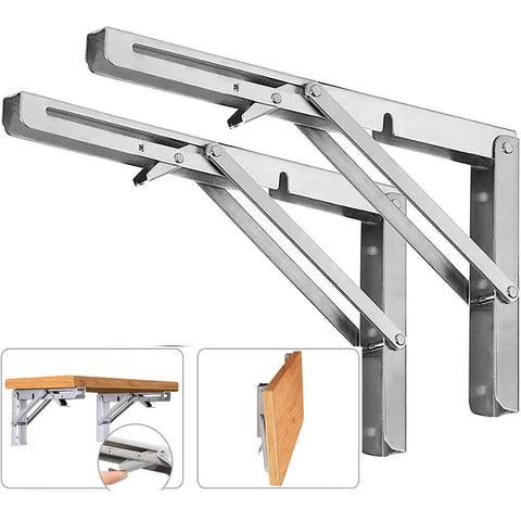 ANDICEQY folding bracket assembly elevates space-saving support with durable metal construction