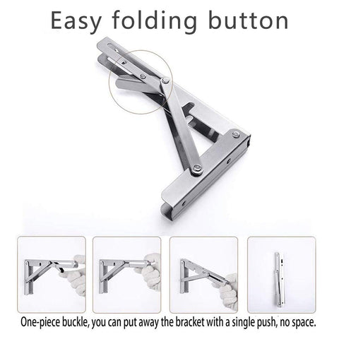 ANDICEQY kitchen shelf bracket keeps counters uncluttered by offering convenient folding storage