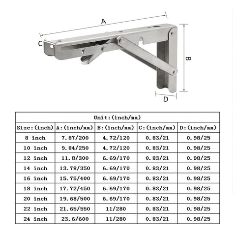 ANDICEQY wall-mounted bracket installed supports a sturdy shelf