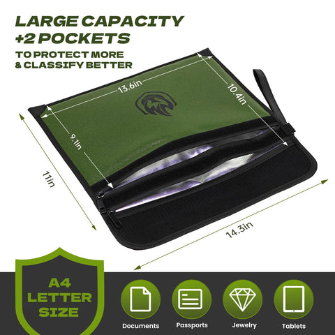 Andyer bag features reflective strip for easy visibility in smoke.