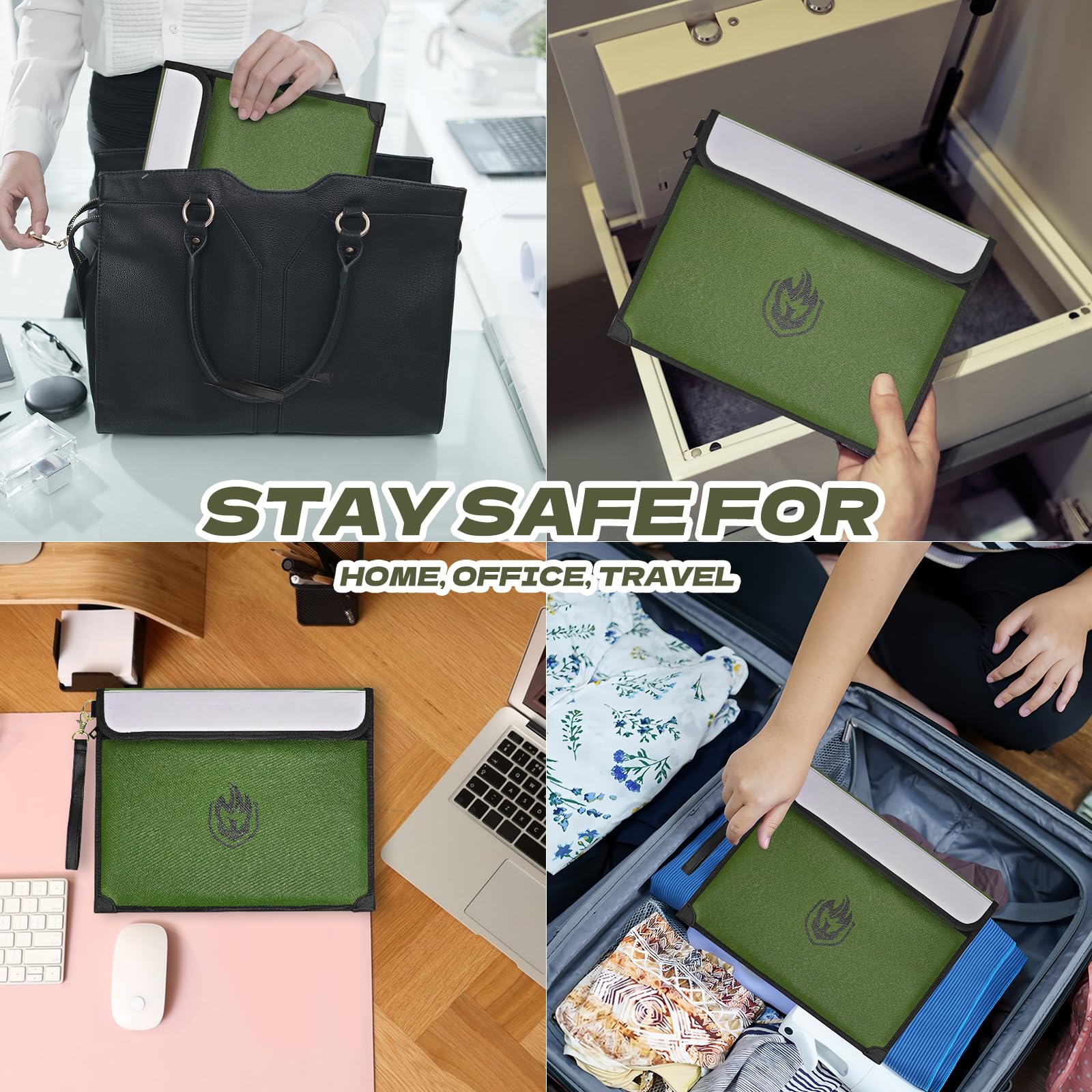 Andyer bag's 10-layer armor slows heat transfer to buy time.