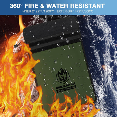 Andyer fireproof bag waterproof sealed zipper closeup highlighting secure protection