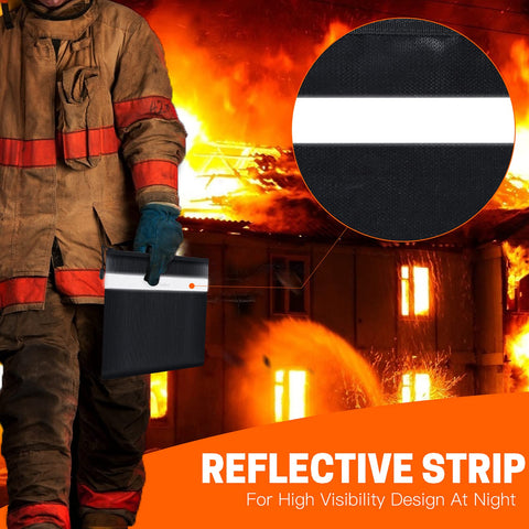 Andyer fireproof bag waterproof zipper closeup demonstrates water resistance.