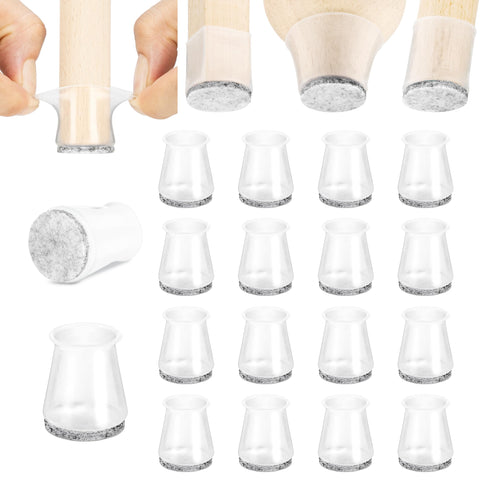 Aneaseit chair leg protector with a clear bottom protects hardwood floors discreetly