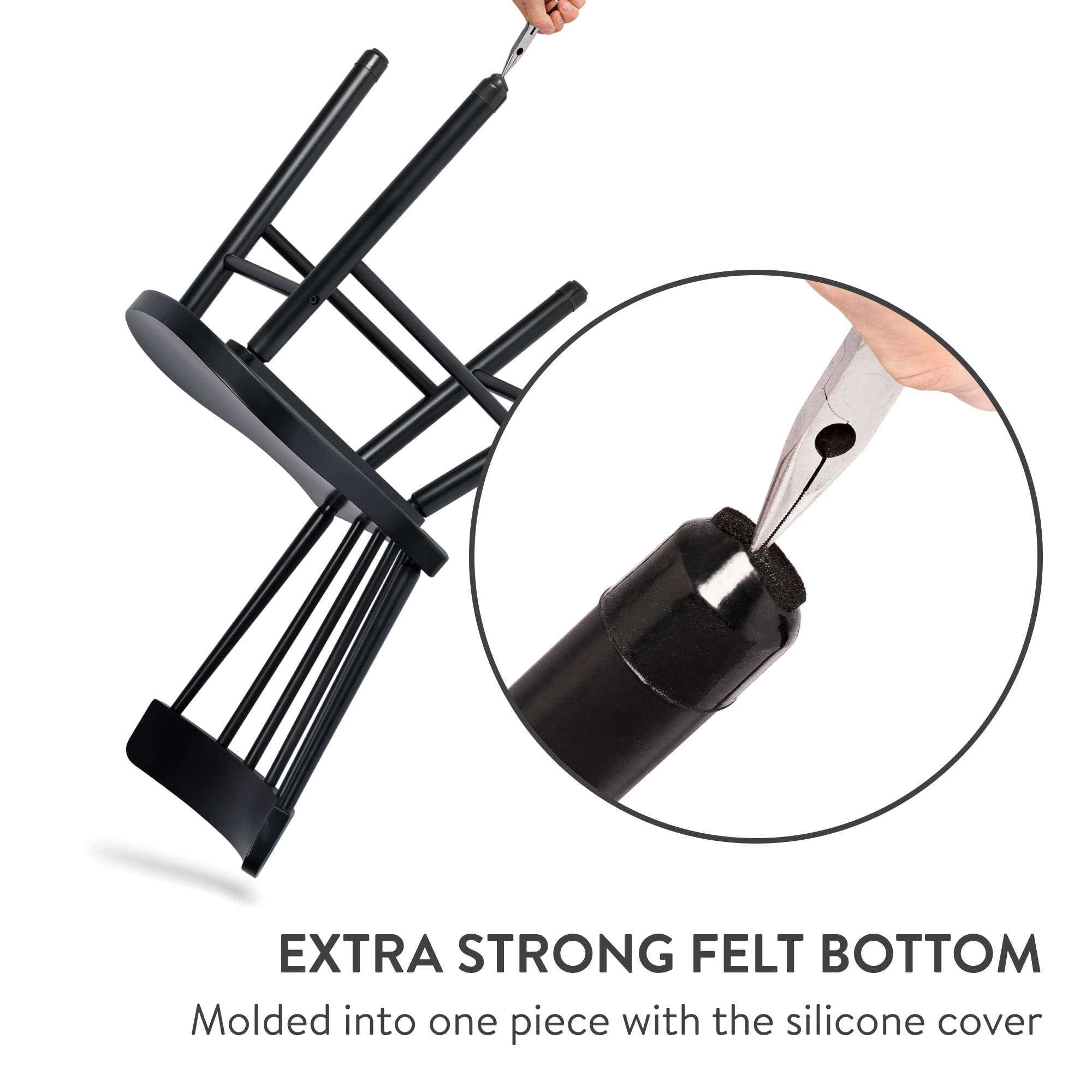 Aneaseit easy-install slide-on protector demonstrated on a chair leg.