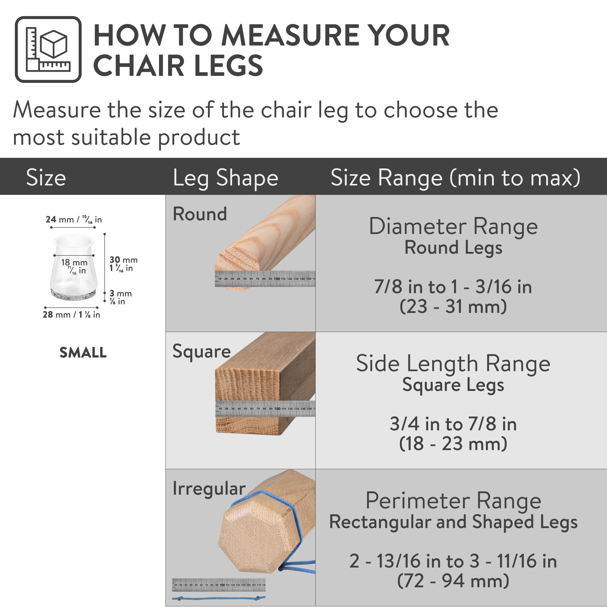 Aneaseit easy-install pads slide on quickly for furniture protection