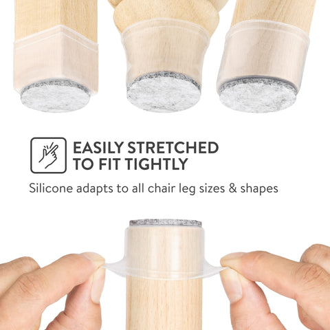 Aneaseit silicone chair leg cap offers secure fit without adhesive residue