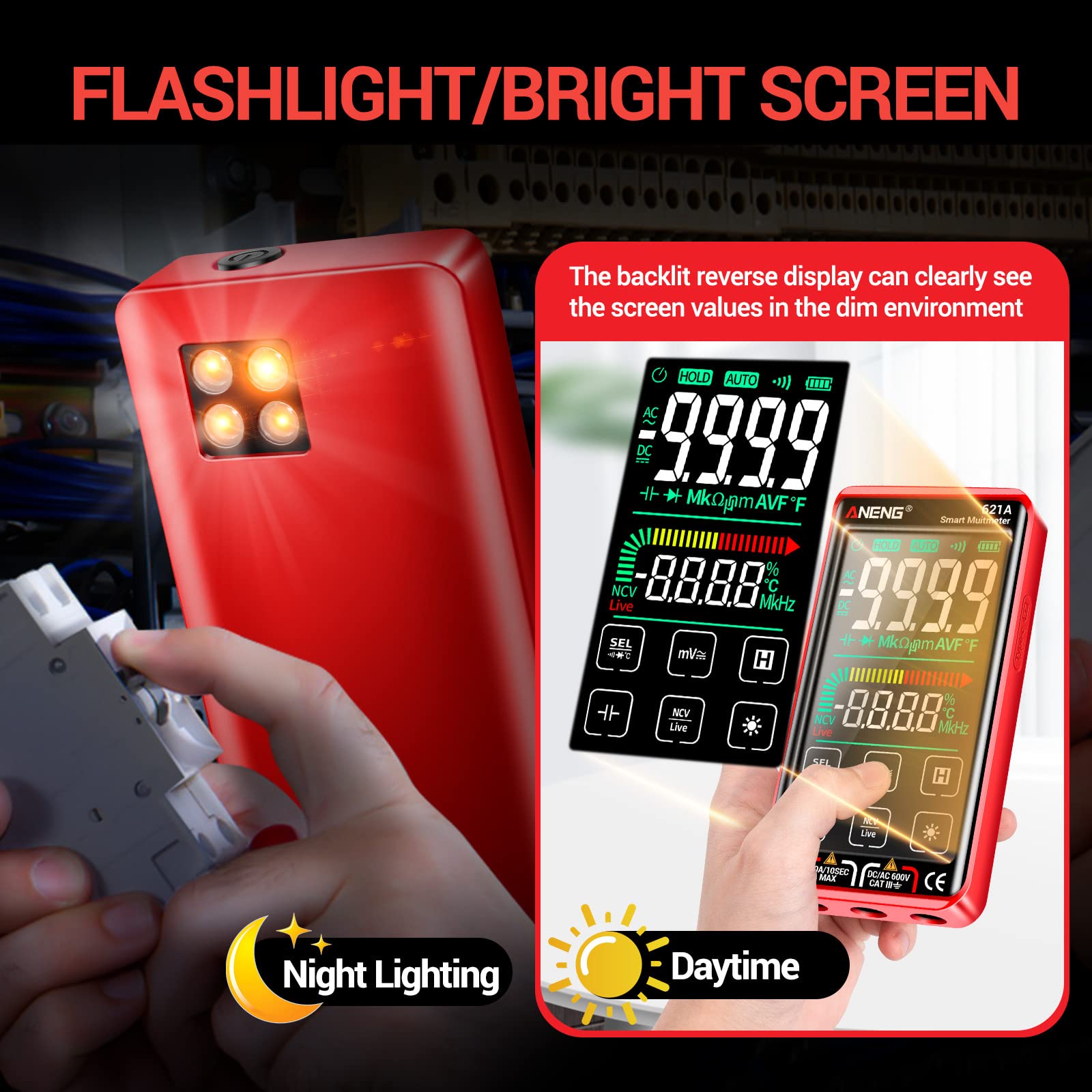 ANENG digital multimeter rechargeable via USB for portable, on-the-go testing