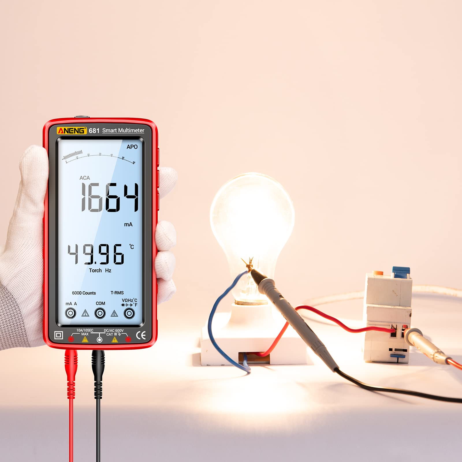 ANENG kit includes probes, leads, and storage bag for ready testing
