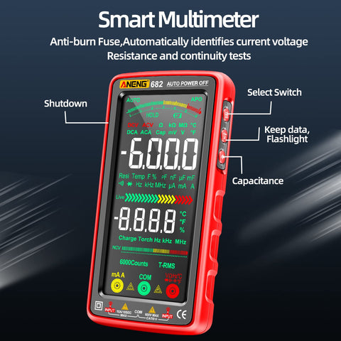 ANENG includes test leads and accessories for ready-to-use setup.