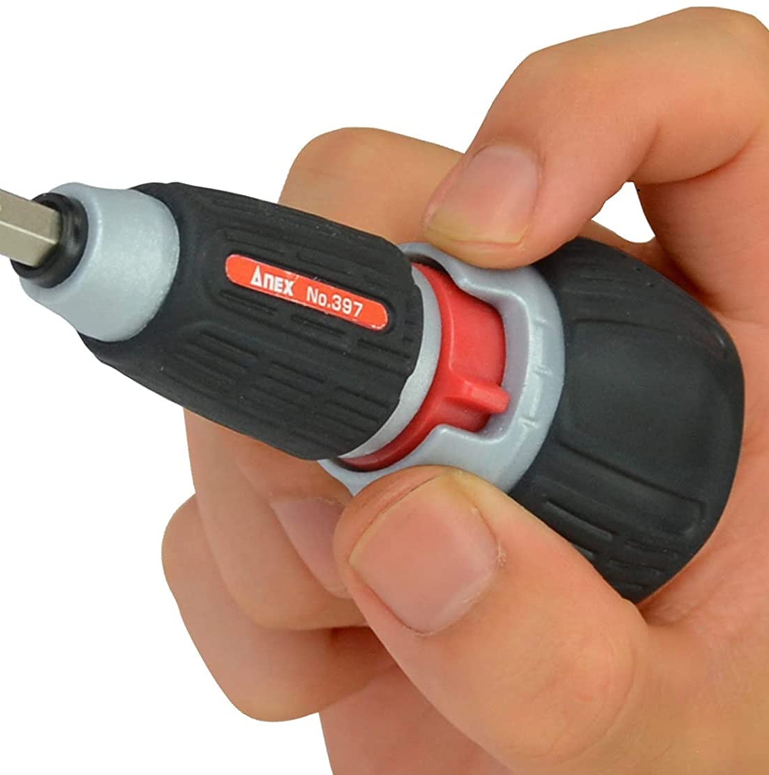 One-hand switch on ANEX screwdriver enables quick mode changes