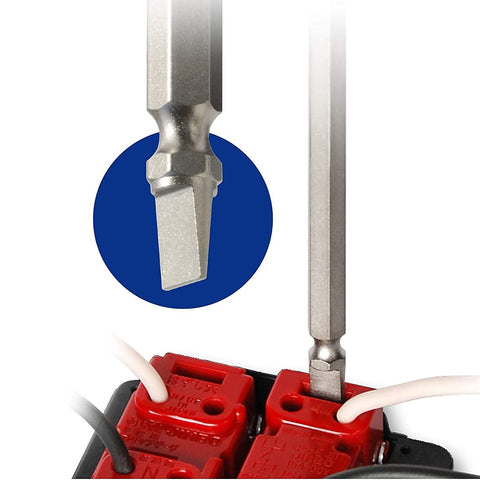 Included bits: Phillips +2mm and Flathead -6mm for versatile tasks