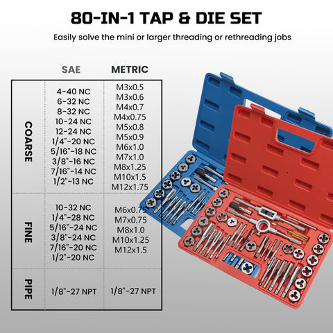 Anfrere CNC-cut teeth on taps and dies deliver precise threads.