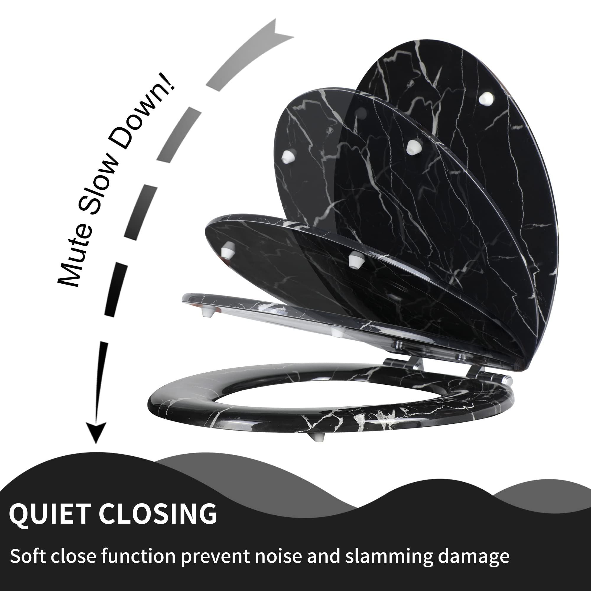 Angel Shield quick-release hinges for easy removal during cleaning.