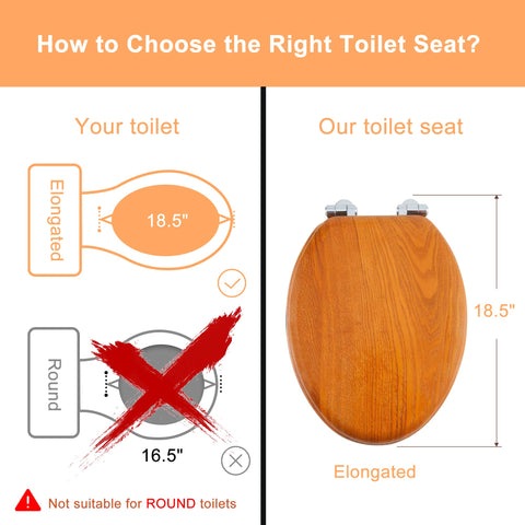 Angel Shield wood toilet seat soft-close for quiet, slam-free evenings.