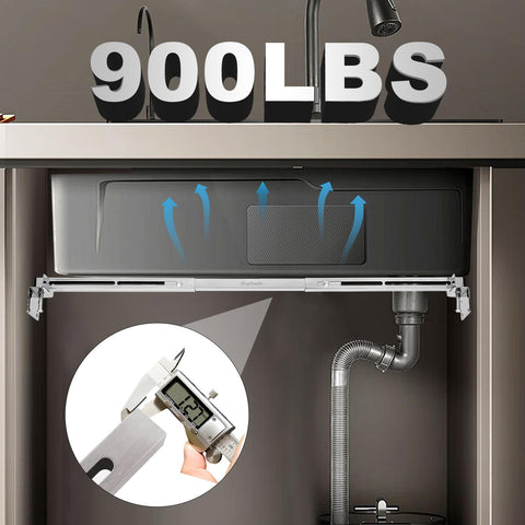 ANGELBECKE adjustable sink support spans 28-37 inches for versatile installations