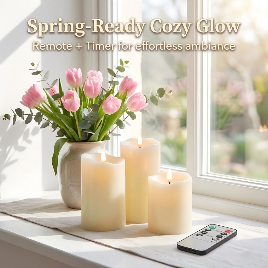 ANGELLOONG indoor-outdoor flameless candles for versatile decor