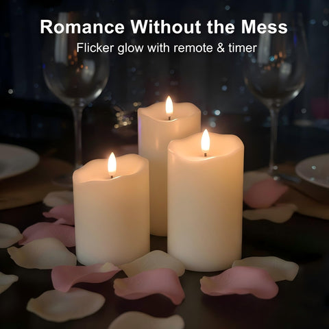 ANGELLOONG LED candles with remote and timer for easy control