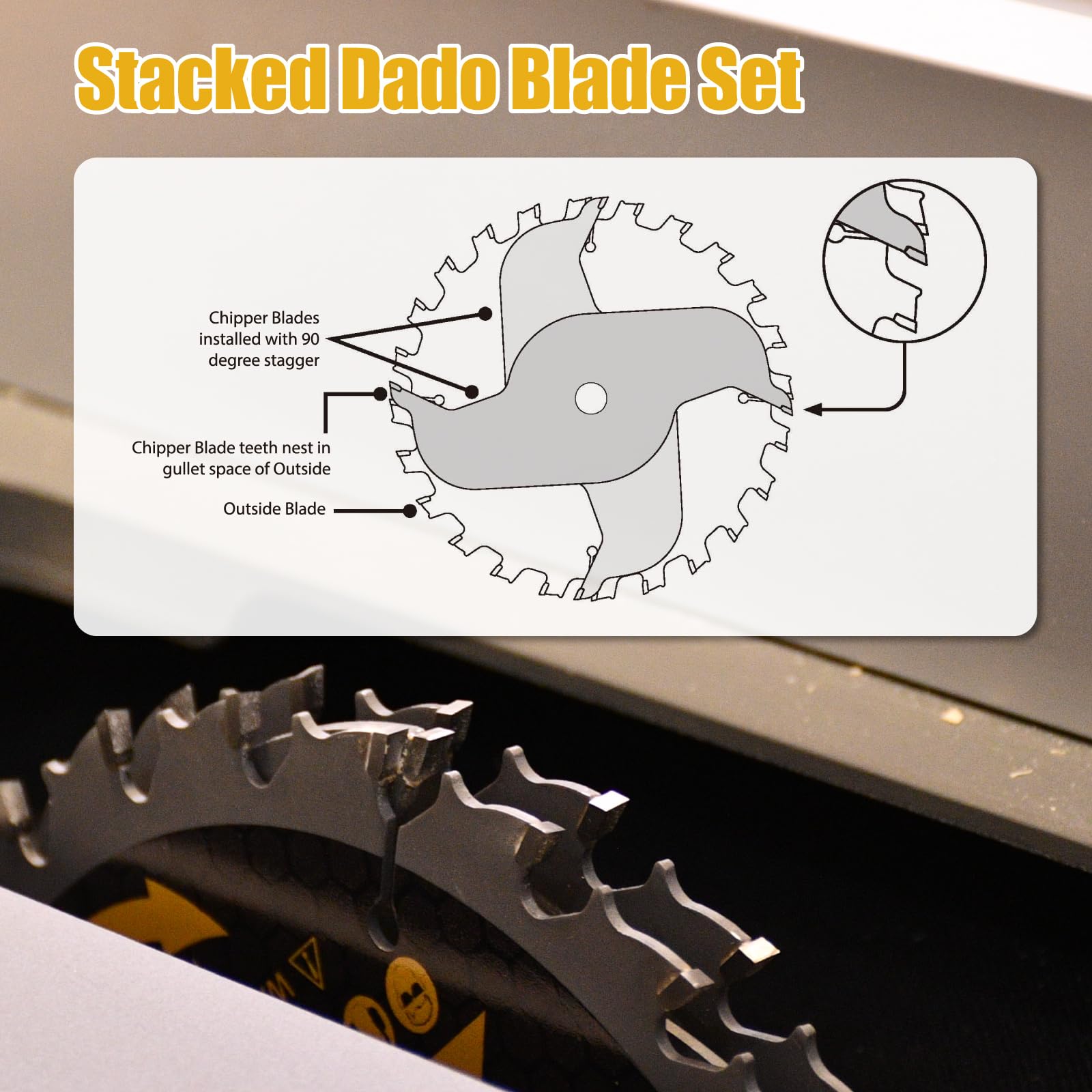 ANGELSWORD 7 metal shims for exact dado widths