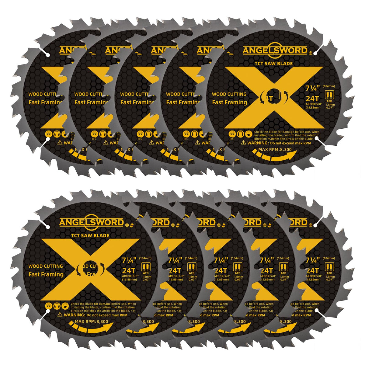 ANGELSWORD 7-1/4 inch 24T blade for clean framing cuts in wood