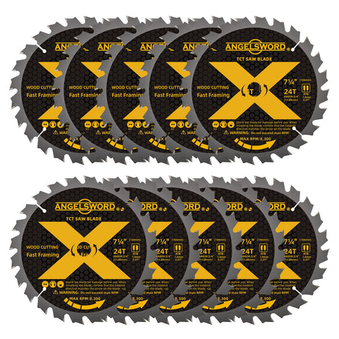 ANGELSWORD 7-1/4 inch 24T blade for clean framing cuts in wood